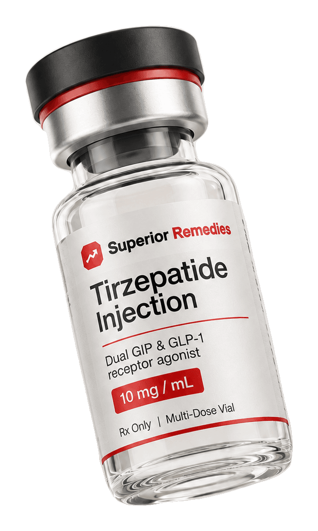 Superior Remedies Tirzepatide protocol — clinical still life