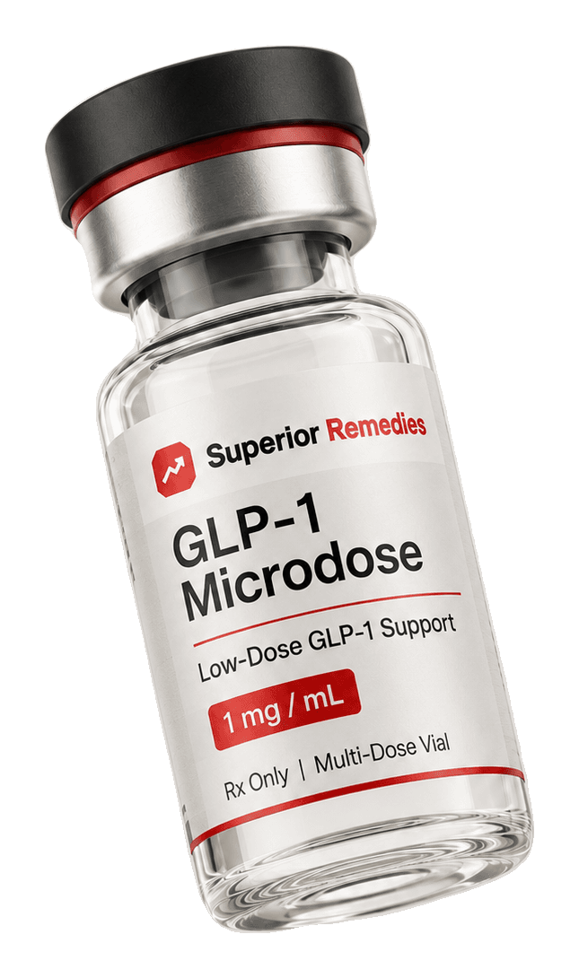 Superior Remedies GLP-1 Microdose protocol — clinical still life