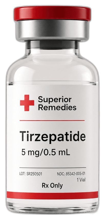 Superior Remedies Tirzepatide protocol — clinical still life