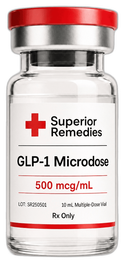 Superior Remedies GLP-1 Microdose protocol — clinical still life